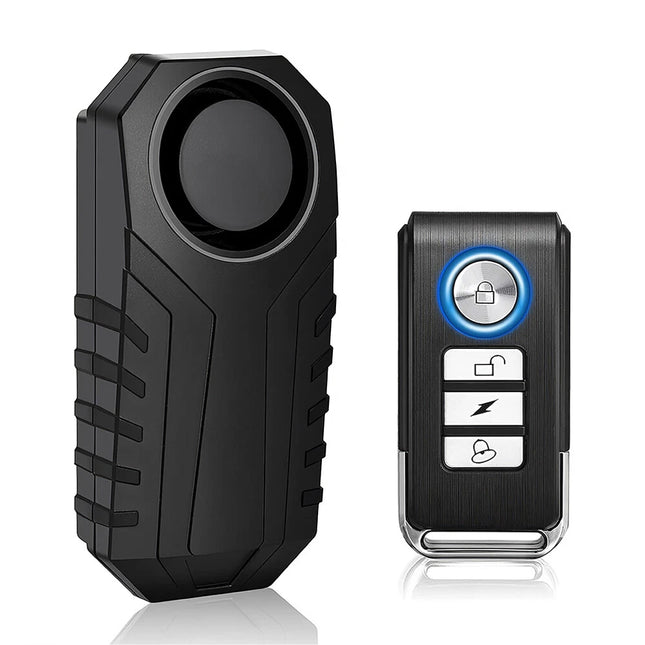 Vibration Sensing Alarm Kit for Bicycle Motorcycle with Remote Controller 113dB Sound