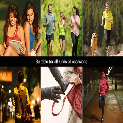 LED Torch Lamp USB Rechargeable Pocket Mini Keychain Keyring Stun Tool