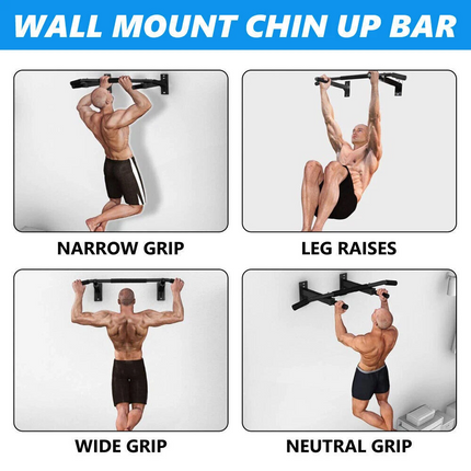 Chin Up Strength Training Horizontal Bars Exercise Wall Mounted Pull Up Bar