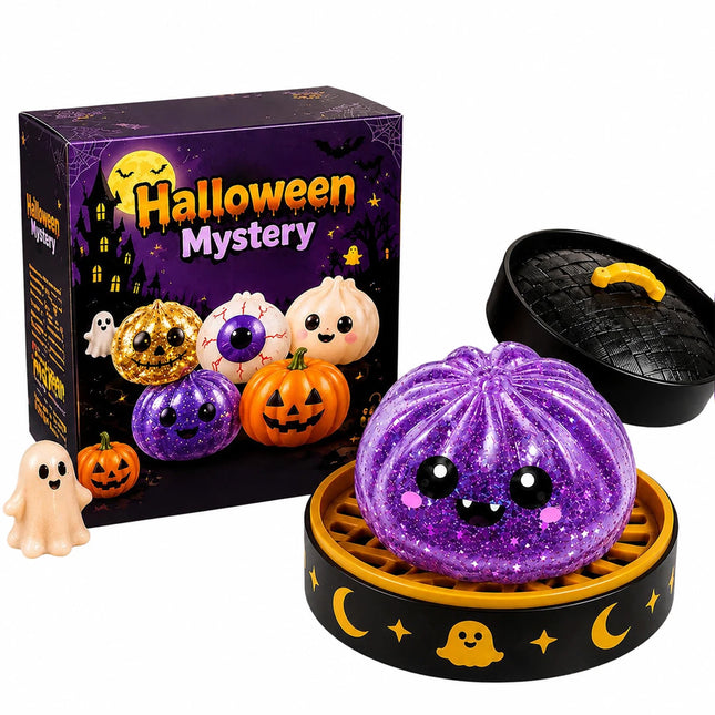 Halloween Spooky Steamers Dumpling Squishies, Slow Rising Squishy Dumplings