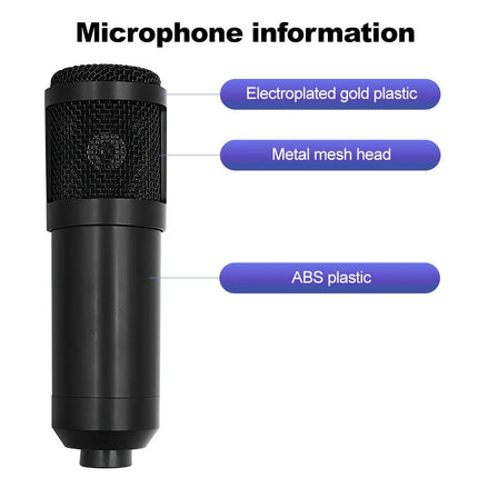 Home Studio Recording Kit Podcast Music Mixer Equipment Condenser Microphone Set