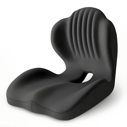 Black Memory Foam Seat Cushion w/Lumbar Support Pillow for Back & Sciatica Pain Relief