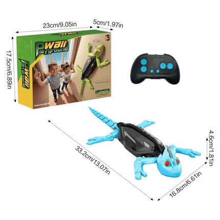 Wall Climbing Gecko Toy Rechargeable RC Robot, Drive on Walls Xmas Gift