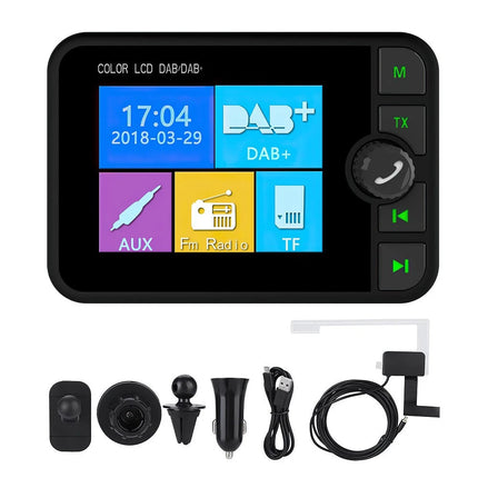 2.4" In-Car DAB/DAB+ Digital Radio Adapter LCD FM Transmitter USB