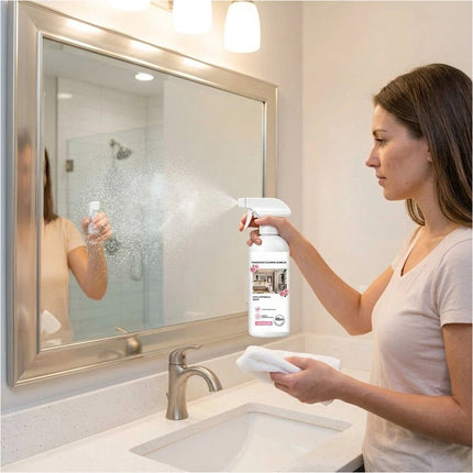 2Pcs Multi Purpose Bathroom Cleaner Spray,Limescale Remover,Mild Formula,Fresh Scent