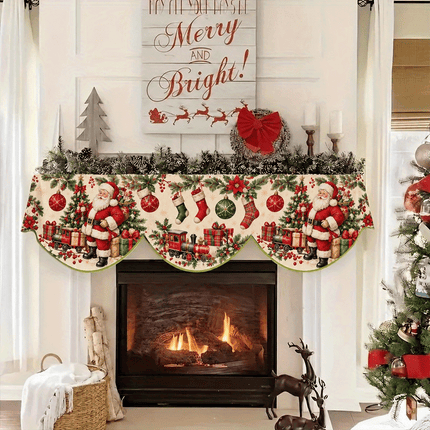 Non-slip Christmas Fireplace Scarf Impact-resistant Xmas Fireplace Cover Party