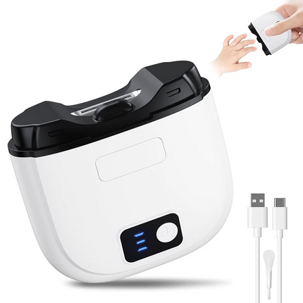 Automatic Electric Toe Nail Clippers With Light Trimmer USB Rechargeable