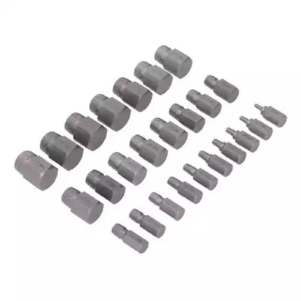 25-Piece Damaged Screw Extractor Set Multi-Spline Easy Out Broken Bolt Remover