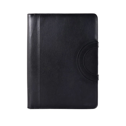 A4 Zipped Conference Folder Business Leather Document Bag Portfolio + Calculator