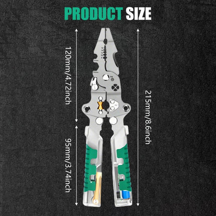 8-In-1 Wire Stripper with Voltage Tester Versatile Wire Stripping Pliers Tools