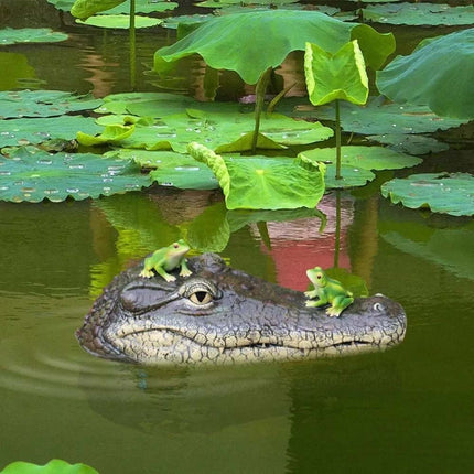 Floating Crocodile Head For Garden Pond Pool Water Feature Ornament Decor