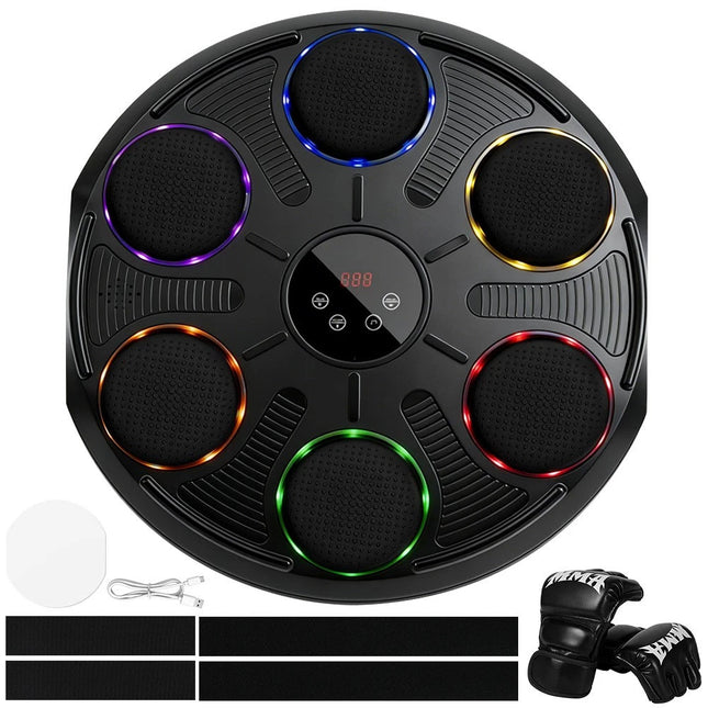 Upgraded Music Boxing Punching Machine Home Smart Training 12 Modes Count Gloves