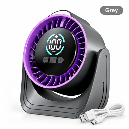 100 Speed USB Desk Fan Portable Mini Quiet Personal Cooling Fan With LED Light