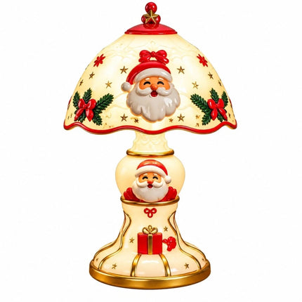 Christmas Santa Claus Resin Electric Table Lamp Festive Xmas Ornament Gift Decor Light New