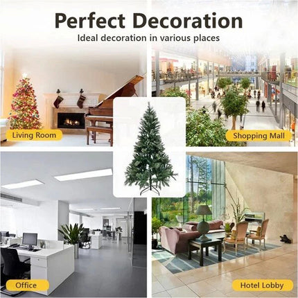 Christmas Tree 1.8M Xmas Trees Green Fluffy Tips Metal Stand Easy Assemble