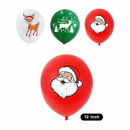 Merry Christmas Party Decoration Set, Banners, Cake & Cupcake Toppers, Balloons