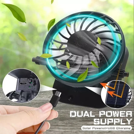 Fishing Sun Hat with 2 Solar Fan Wide Brim Outdoor Breathable Summer Travel Hot    （Dark Gray】2*Fan+Hat）