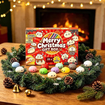 2026 Christmas Squishies Advent Calendar, 24 Days Dumpling Toys Countdown