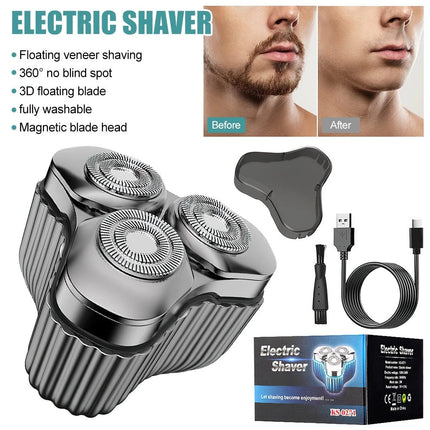 Portable Electric Razor for Travel, Rechargeable USB-C Alloy Mini Shavers for Me