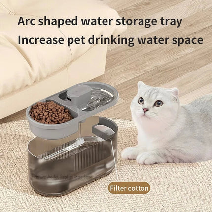 Automatic Pet Cat Drinker 4.5L Motion Sensor 2 Bowl Ultra-Quiet Drinker Fountain