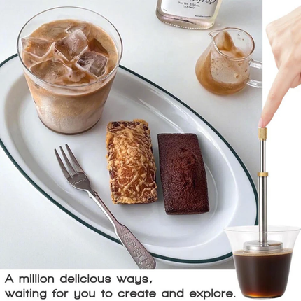 2x Portable French Coffee Tea Final Press Maker Coffee Stainless Steel Reusable