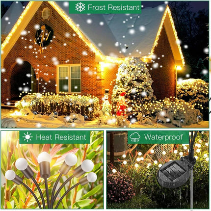 Solar Firefly Lights Swaying Lawn Outdoor Garden Landscape Decor 8pcs LED