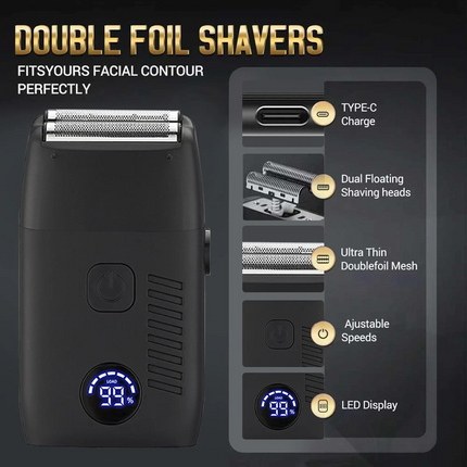 Pro Men Cordless Electric Hair Clipper Trimmer Shaver 3 Set USB Rechargeable