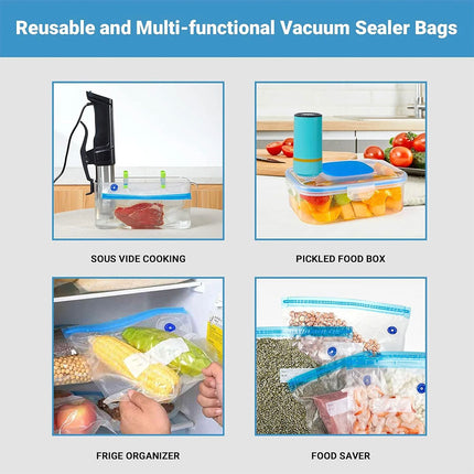 Food Sealer Vacuum Sealer, USB Rechargeable Vacuum Sealer Set with 10 Reusable