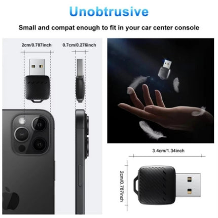 2in1 USB Wireless CarPlay Adapter For iPhone Carplay Dongle Plug Play Mini Box