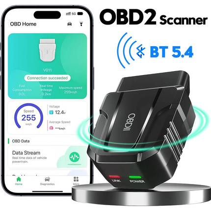 OBD2 Scanner Reader Bluetooth Wireless Auto Diagnostic Scan Tool for iOS&Android