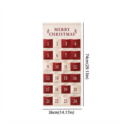 Fabric Christmas Countdown Calendar Hanging Advent Calendar Christmas