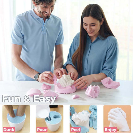 Hand Casting Kit for Couples Adults DIY Keepsake Plaster Statue Cast Kit Gift