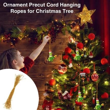 200X Christmas Ornament String Precut Hanging Rope For Xmas Ball Decor DIY 20cm