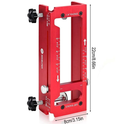 Door Hinge Jig, Aluminum Alloy Door Hinge Template Kit for Router, Adjustable