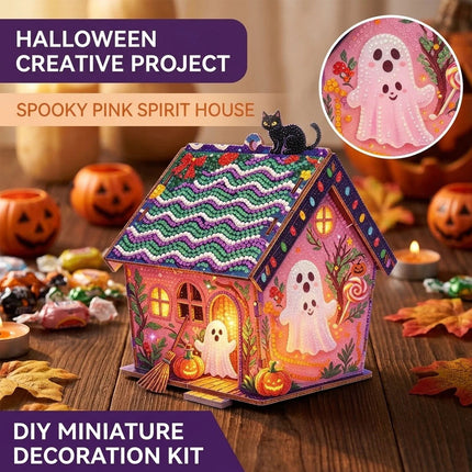 3D Spooky House Diamond Art Kits for Adults - Halloween Ghost Craft