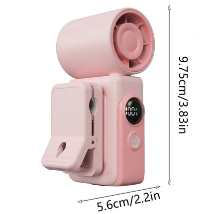 Portable USB Rechargeable Handheld Fan with Clip 3-Speed Mini Cooling Fan 1pc