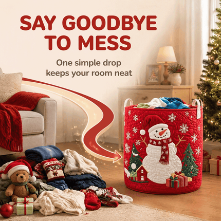 Storage Laundry Basket Snowmen Design Storage Basket Laundry Bin Winter