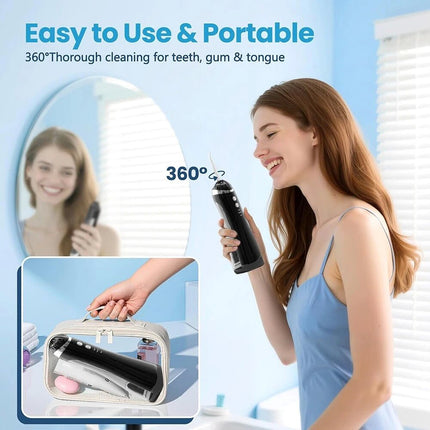 Cordless Water Flosser Rechargeable Oral Care Device with Multiple Pressure Modes