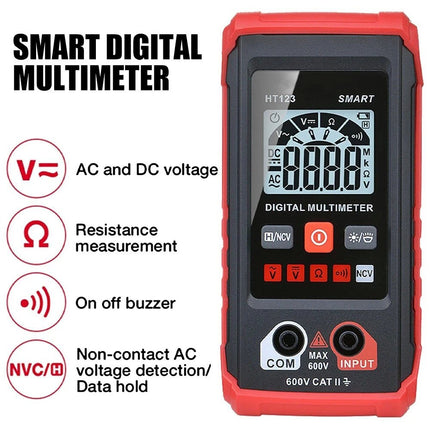 2000 Counts Rechargeable Digital Smart Multimeter AC/DC Ammeter Voltage Tester