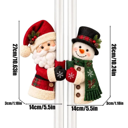 Santa Style Handle Huggers Snowman Handles Refrigerator Handle Covers Xmas