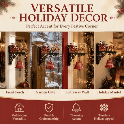 Sounding 3D Wall-mounted Doorbell Christmas Party Door Hanger Garden
