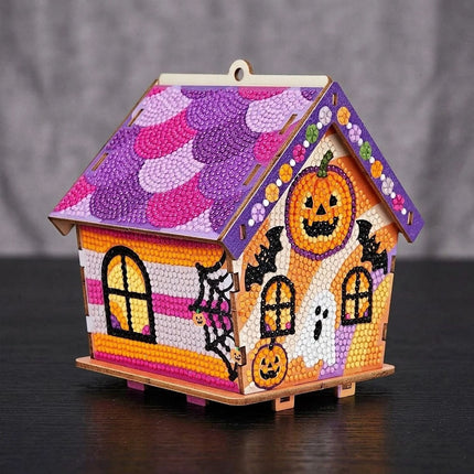 Spooky Season Tabletop Decorations: 3D House Diamond Art Craft Kits