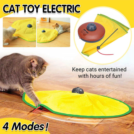 Interactive Cat Toy Electronic Kitten Teaser Moving Mouse Fabric Puzzle Game