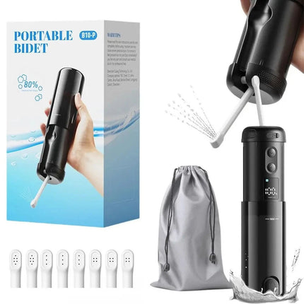 Portable Bidet for Travel with 5 Pressure Options Foldable Handheld Rechargeable
