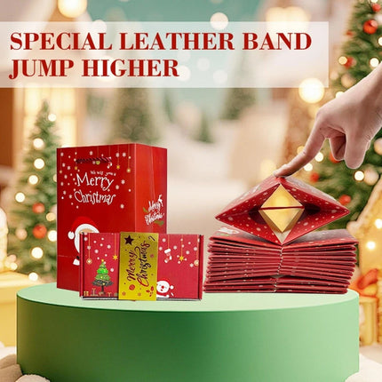 Christmas Exploding Box 12-Piece Christmas Money Boxes For Cash Reusable (1set Red）