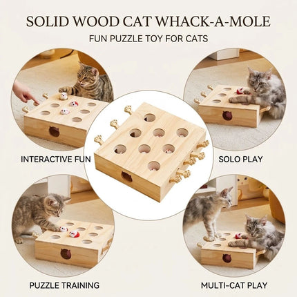 Whack A Mole Cat Toy Pet Gift Keeps Pet Entertained Fun Interactive Cat Toy