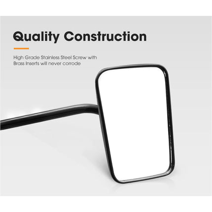 2x Adjustable Towing Mirrors Heavy Duty Universal Fit Towing Caravan 4X4 Trailer