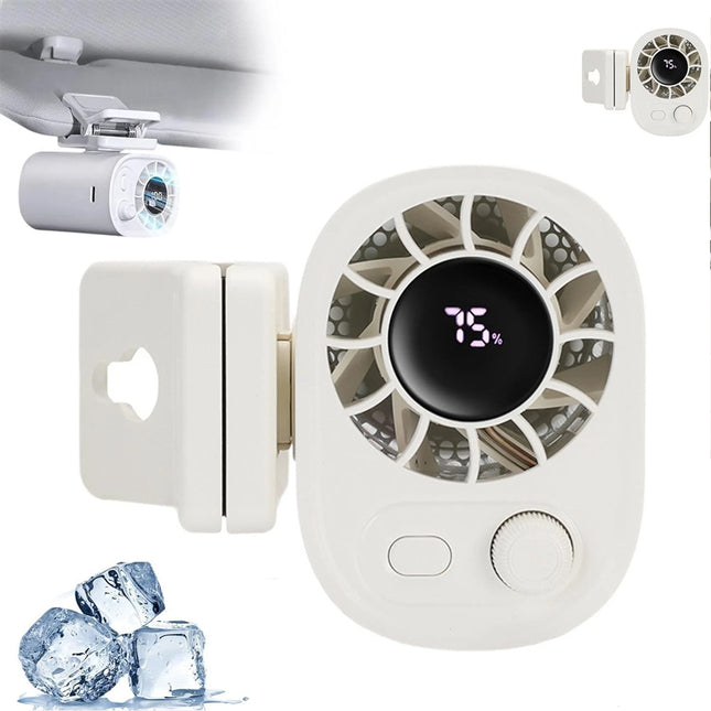 Portable Car Clip Fan 360°100 Speed Wind USB Rechargeable Clamp Electric Fan