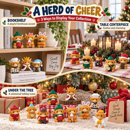 3D Highland Cow Advent Calendar 24 Days Countdown Calendars with 24 Highland Cow