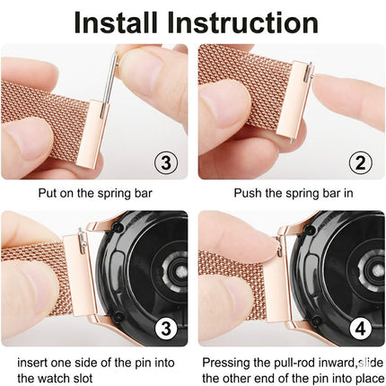 Rose Gold Milanese Band for Samsung Galaxy Watch 4 Classic